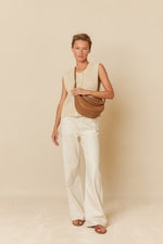 Load image into Gallery viewer, Indi And Cold - Half Moon Leather Bag - Marron 731