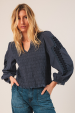 Load image into Gallery viewer, Indi And Cold - Ethnic Embroidered Blouse - White