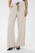 Load image into Gallery viewer, Kaffe - KAserena Pants - Beige Melange/Black Stripe