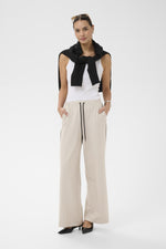 Load image into Gallery viewer, Kaffe - KAserena Pants - Beige Melange/Black Stripe