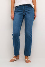 Load image into Gallery viewer, Kaffe - KAsinem Straight Jeans Medium Blue Denim