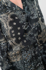 Load image into Gallery viewer, Le Temps Des Cerises - Morena Shirt With Paisley Pattern - Black And Tan