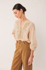 Load image into Gallery viewer, Indi And Cold - Combined Embroidered Shirt - Stone 390