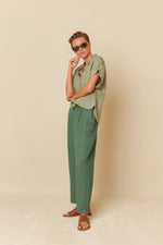 Load image into Gallery viewer, Indi And Cold - Window Pane Check Shirt - Lichen 221