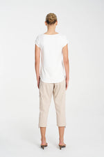 Load image into Gallery viewer, Mela Purdie - Cropped Zip Cargo - Biscotti