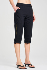 Load image into Gallery viewer, Mela Purdie - Cropped Zip Cargo - Black