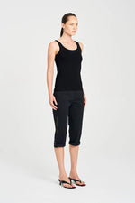 Load image into Gallery viewer, Mela Purdie - Cropped Zip Cargo - Black