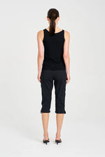 Load image into Gallery viewer, Mela Purdie - Cropped Zip Cargo - Black