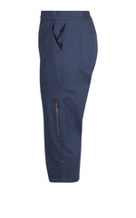 Load image into Gallery viewer, Mela Purdie - Cropped Zip Cargo - French Navy