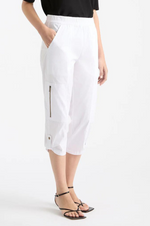 Load image into Gallery viewer, Mela Purdie - Cropped Zip Cargo - White
