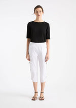 Load image into Gallery viewer, Mela Purdie - Cropped Zip Cargo - White
