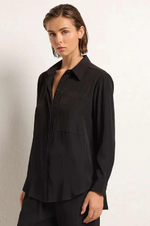 Load image into Gallery viewer, Mela Purdie - Single Pocket Shirt - Black