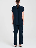 Load image into Gallery viewer, Mela Purdie - Soft Stand Shirt - Navy