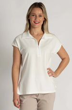 Load image into Gallery viewer, Mela Purdie - Zip Front Shell Top - Cream