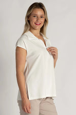 Load image into Gallery viewer, Mela Purdie - Zip Front Shell Top - Cream