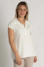 Load image into Gallery viewer, Mela Purdie - Zip Front Shell Top - Cream