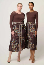 Load image into Gallery viewer, Once Was - Rhiannon Viscose Nylon Sheer Neckline Detail Knit Top - Mocha