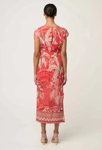Load image into Gallery viewer, Once Was - Monique Draped Neck Cupronickel Viscose Stretch Column Dress - Crimson Palms