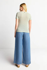 Load image into Gallery viewer, Rich And Royal - Organic Sparkle Striped T-Shirt - Matcha