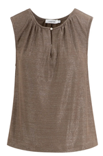 Load image into Gallery viewer, Coster Copenhagen - Sleeveless Lurex Top - Taupe Sand