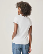 Load image into Gallery viewer, Splendid - Faye 1X1 V Neck Tee - White