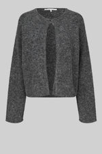 Load image into Gallery viewer, Second Female - Aina Single Button Cardigan - Dark Grey Melange
