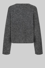 Load image into Gallery viewer, Second Female - Aina Single Button Cardigan - Dark Grey Melange