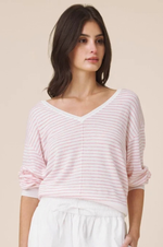 Load image into Gallery viewer, Splendid - Erica Stripe Sweater - White/Firework