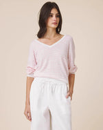 Load image into Gallery viewer, Splendid - Erica Stripe Sweater - White/Firework