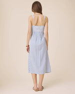 Load image into Gallery viewer, Splendid - Madelyn Stripe Midi Dress - White/Azure
