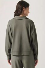 Load image into Gallery viewer, Splendid - Waffle Scuba Polo Sweatshirt - Soft Vob