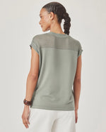Load image into Gallery viewer, Splendid - Jade Pointelle Sleeveless Top - Eucalyptus