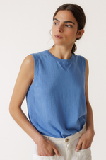 Load image into Gallery viewer, Indi And Cold - Organic Cotton Vest - Azul Britanico 507