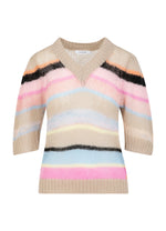 Load image into Gallery viewer, Coster Copenhagen - V Neck Knit in Multi Stripe Mix