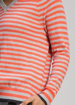 Load image into Gallery viewer, Zaket And Plover - Stripe V Essential Sweater - Marl