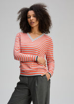 Load image into Gallery viewer, Zaket And Plover - Stripe V Essential Sweater - Marl