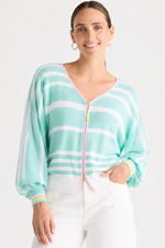 Load image into Gallery viewer, Zaket And Plover - Statement Zip Cardi - Sea Breeze