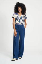 Load image into Gallery viewer, Pom Amsterdam - Wide Leg Sapphire Blue Pants