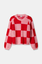 Load image into Gallery viewer, Pom Amsterdam - Checks Pullover - Red