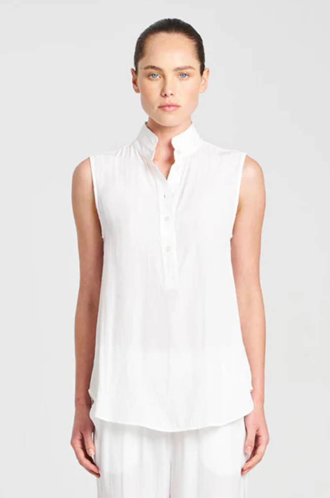 Mela Purdie - Tab Slide Tank - White