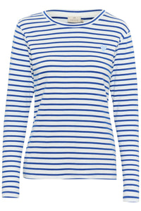 Kaffe - KAliddy T Shirt - Chalk/Surf The Web-Blue Heart