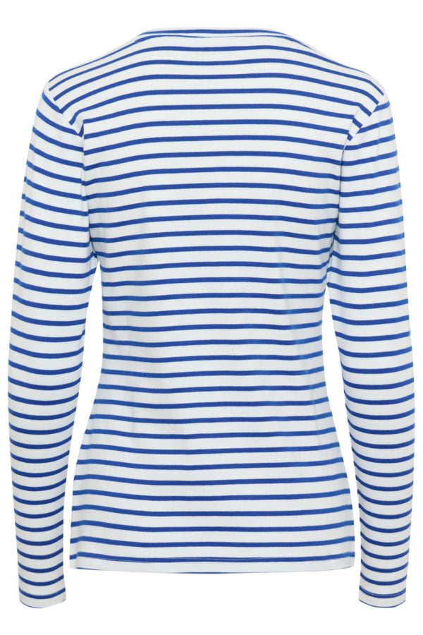 Kaffe - KAliddy T Shirt - Chalk/Surf The Web-Blue Heart