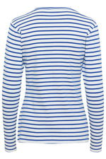 Load image into Gallery viewer, Kaffe - KAliddy T Shirt - Chalk/Surf The Web-Blue Heart

