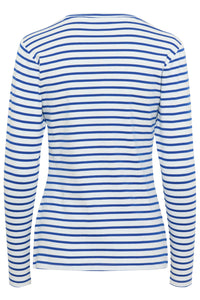 Kaffe - KAliddy T Shirt - Chalk/Surf The Web-Blue Heart