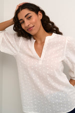 Load image into Gallery viewer, Kaffe - KAjollia Blouse - Chalk
