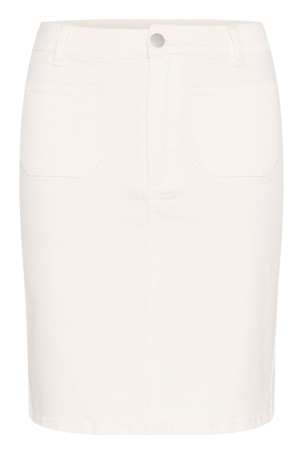Kaffe - KAkarla Twill Skirt - Chalk