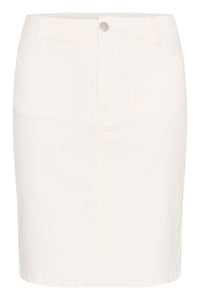 Kaffe - KAkarla Twill Skirt - Chalk