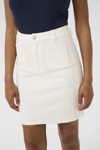 Kaffe - KAkarla Twill Skirt - Chalk