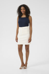 Kaffe - KAkarla Twill Skirt - Chalk