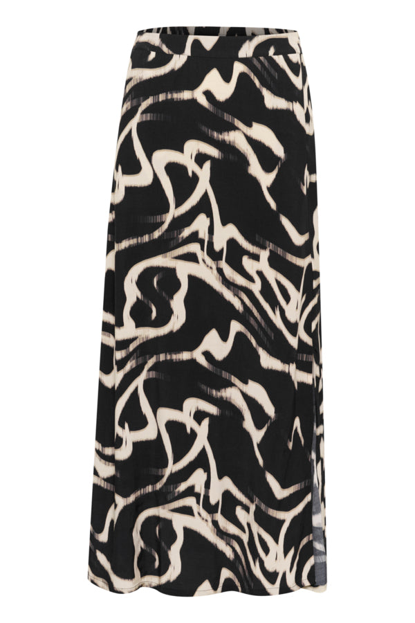 Kaffe - KAmartha Skirt - Black/Nature Organic Lines